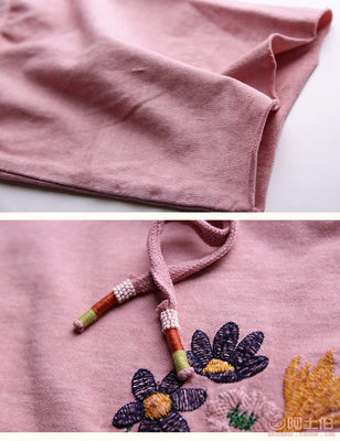 2017原創潮牌女裝 純棉五分袖連帽衛衣，打造個性時尚風